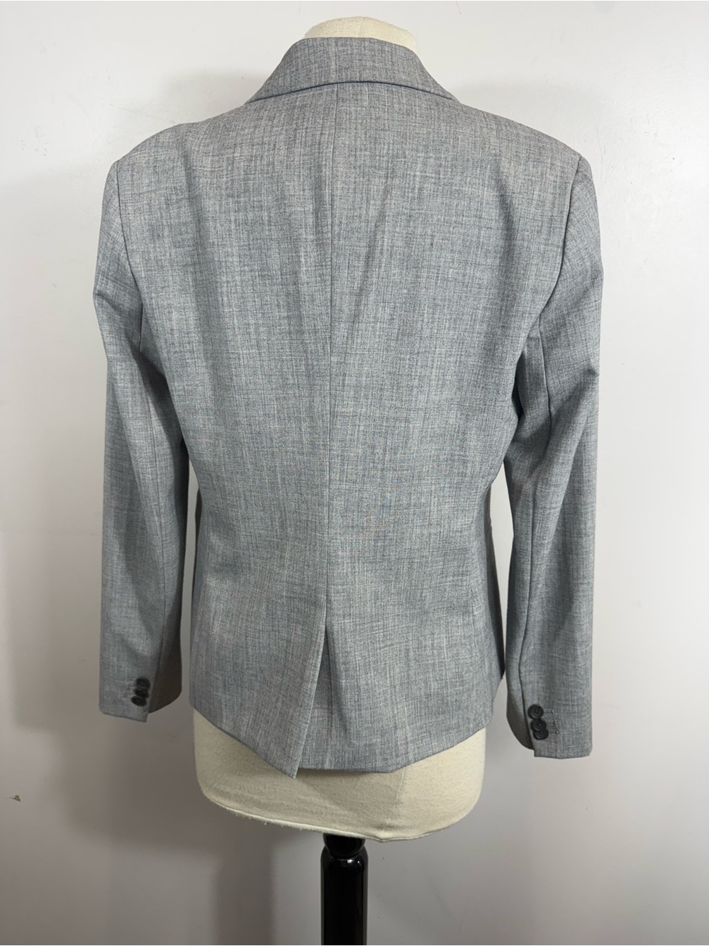 Banana Republic Gray Wool Look Stretch Blazer Jacket Single Button US 6p - Picture 5 of 9